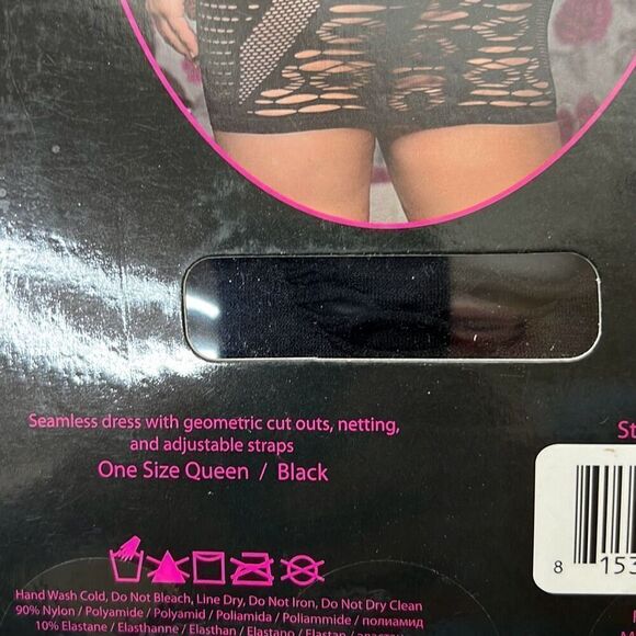 Seven ‘Til Midnight Plus Size Mix It Up Seamless Dress Ones Size QUEEN Black NIB - Picture 5 of 5